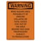 Signmission Safety Sign, OSHA WARNING, 10" Height, Rigid Plastic, Mine Hazard Area Possibility Of, Portrait OS-WS-P-710-V-13326 - alternate 1